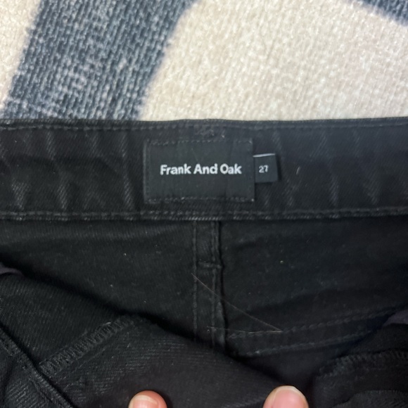 Black and White Fitted Jean Shorts - Picture 3 of 5